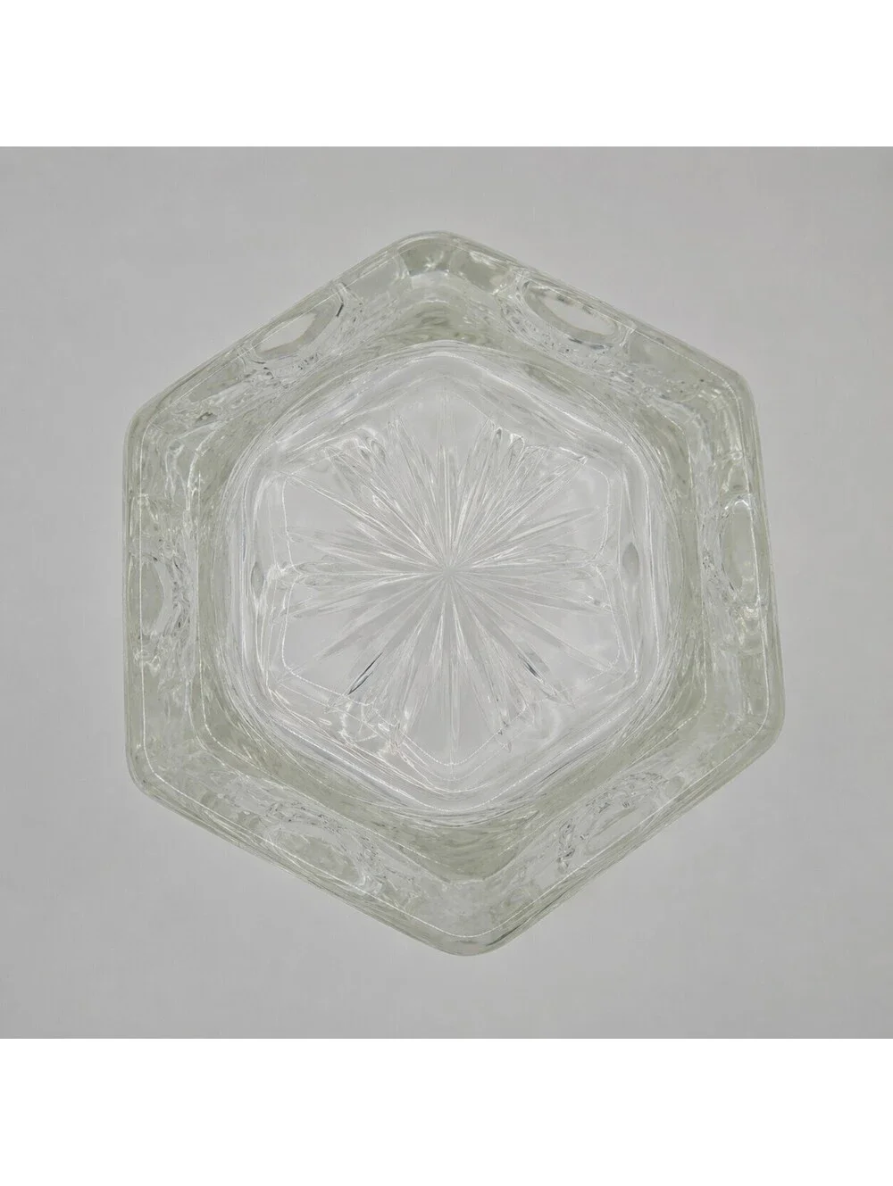 Vintage Anchor Hocking Early American Prescut Star/Star of David Clear Vase